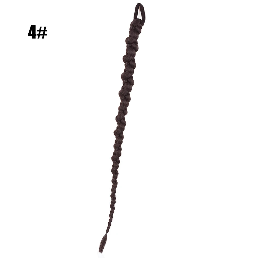 French Twist Braided Synthetic Chignon Ponytail With Hair Tie
