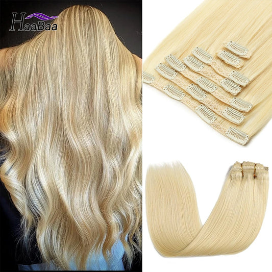 Human Hair Clip-In Extensions 7pcs/pack