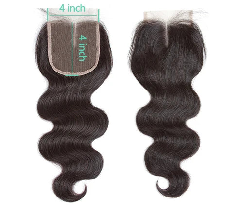 Body Wave Transparent Lace Closure With Baby Hair - Human Hair - Various sizes