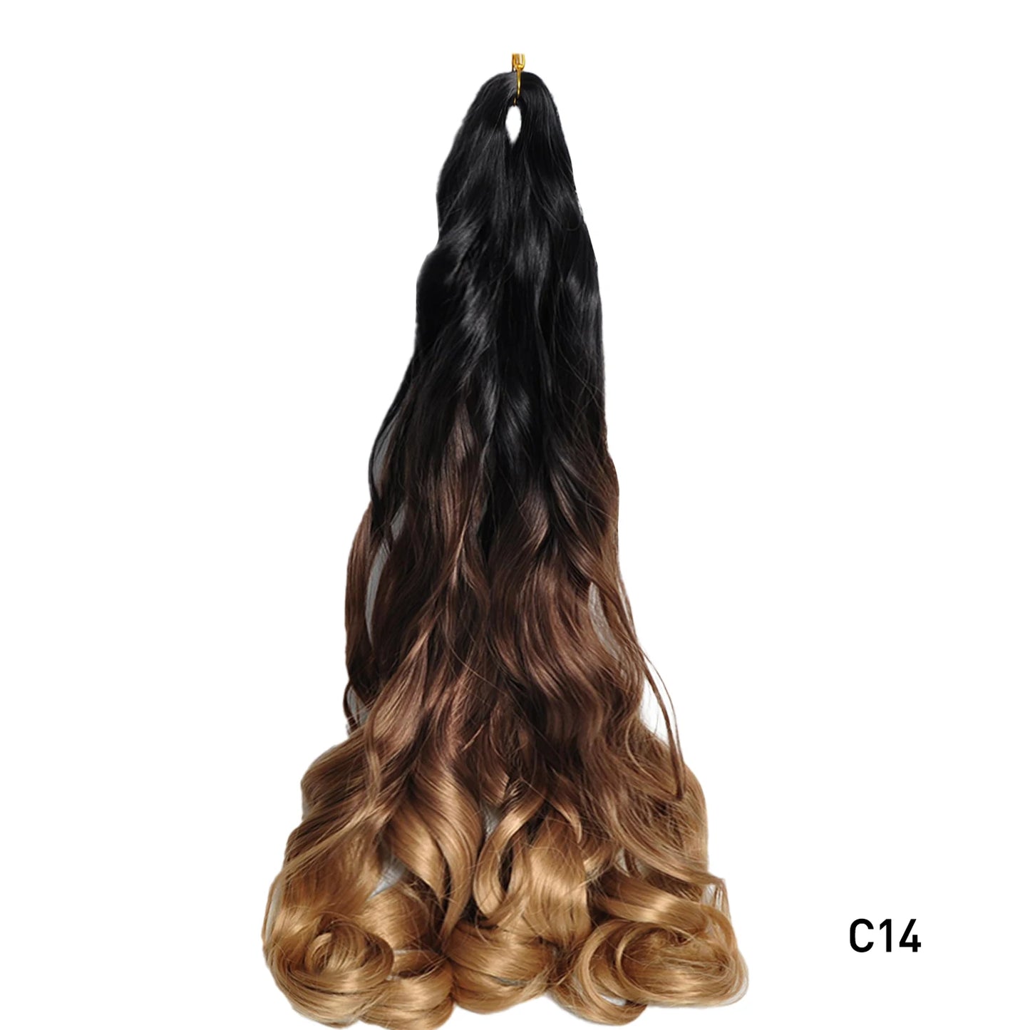 French Spiral Curls Pre Stretched Loose Synthetic Braiding Hair