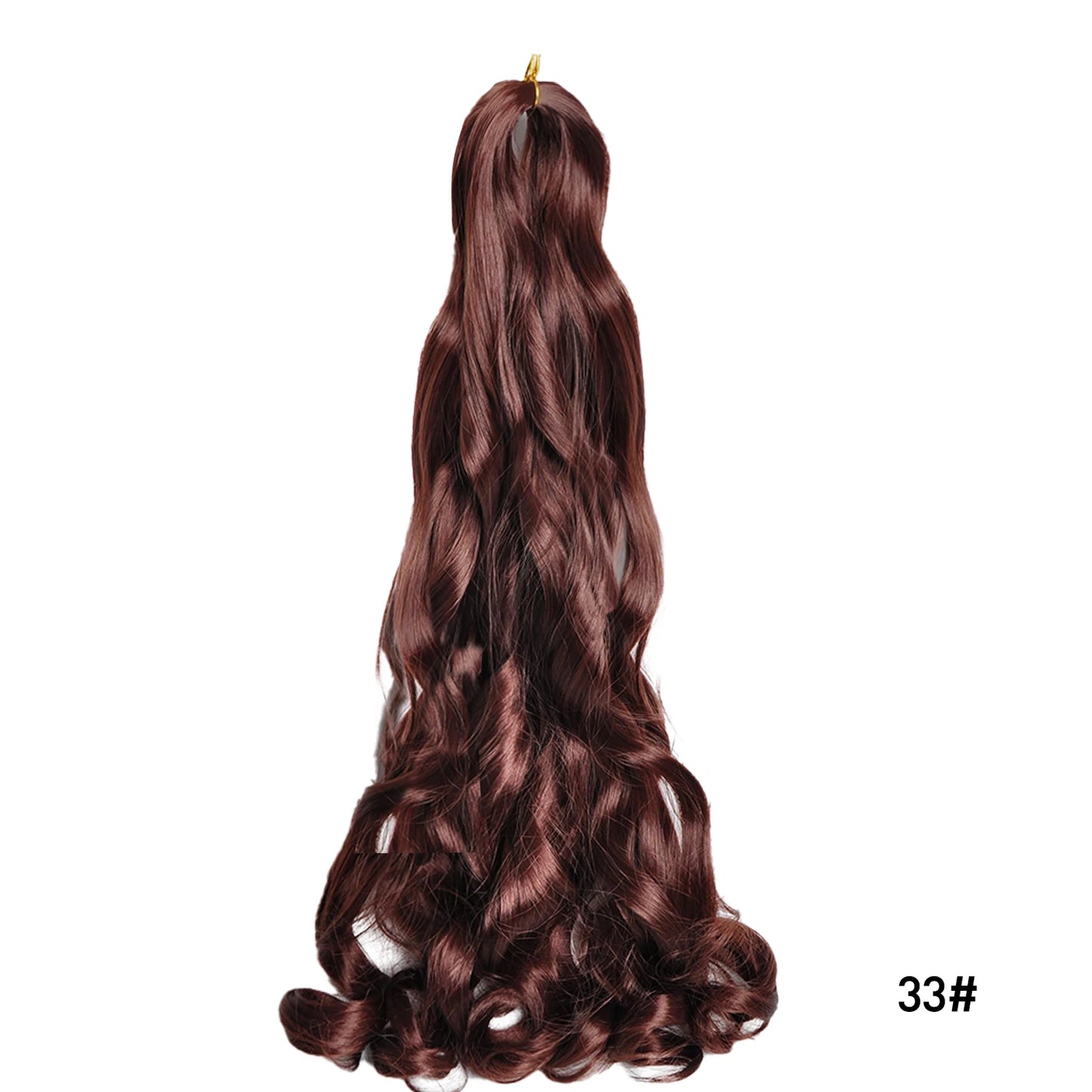 French Spiral Curls Pre Stretched Loose Synthetic Braiding Hair