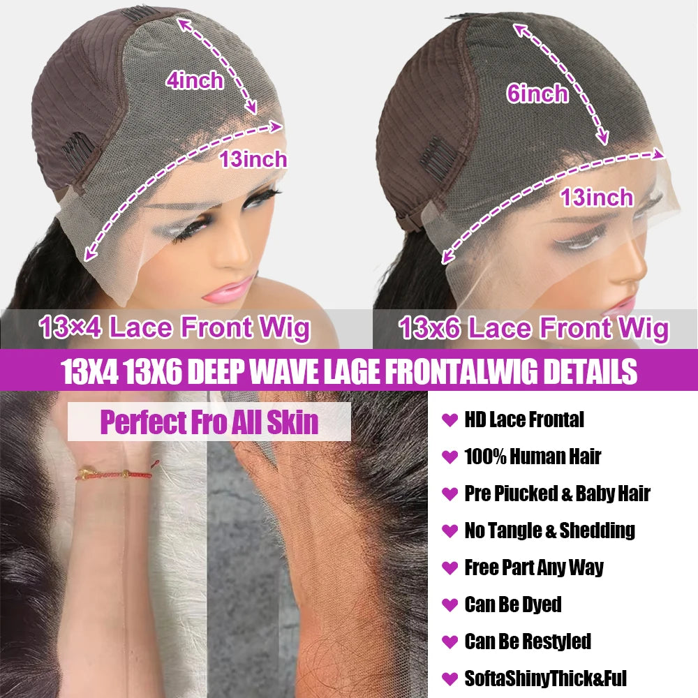 Deep Water Wave Curly - HD Lace Frontal Human Hair Wig