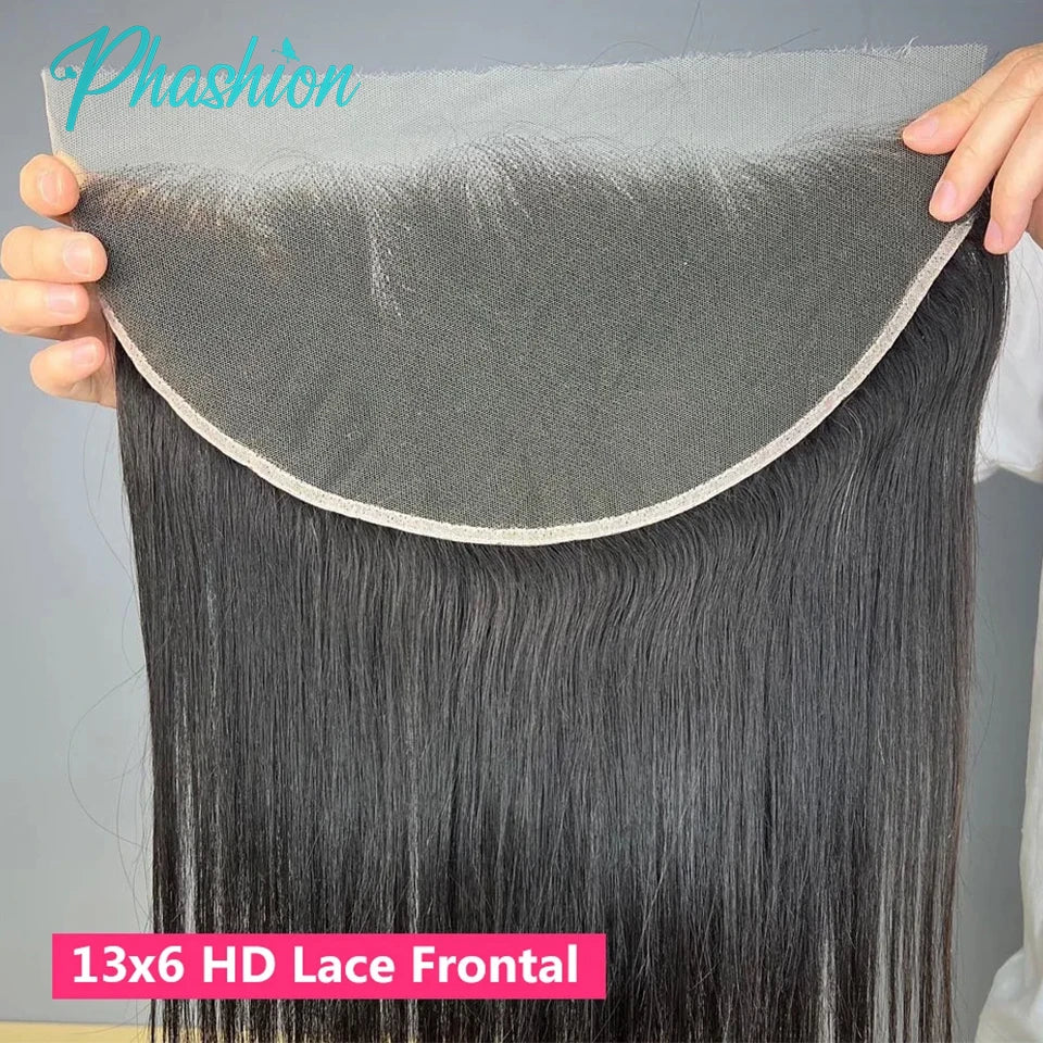 Straight 100% Human Hair Pre Plucked Swiss Full Closure or Frontal Natural Black