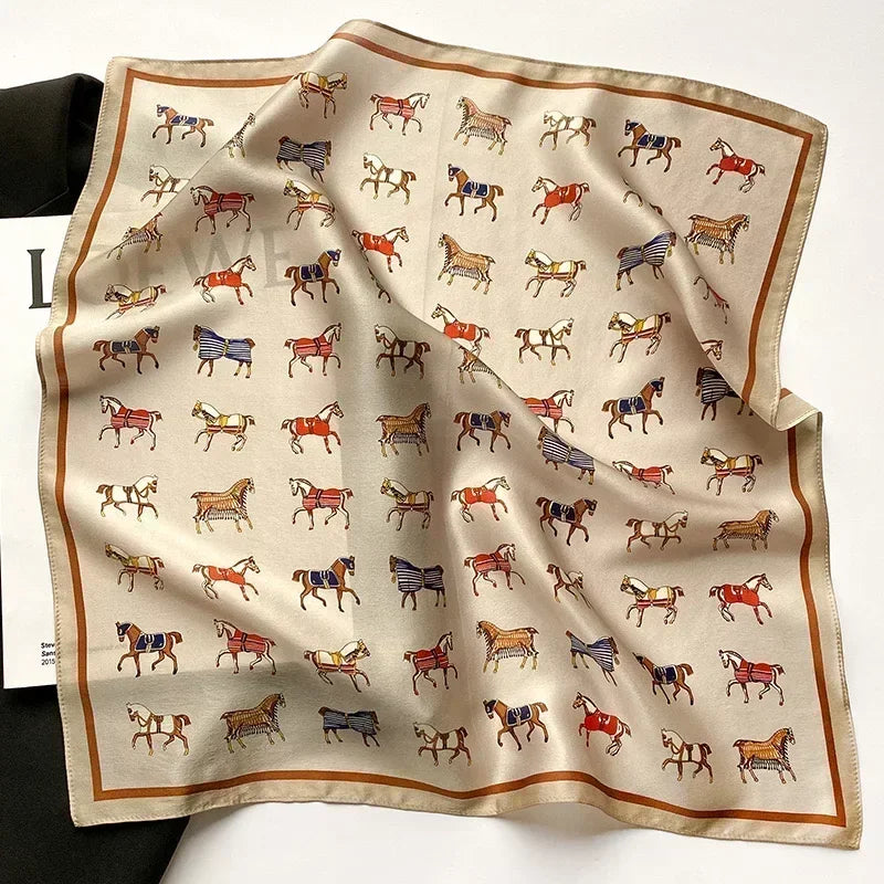 100%Polyester Scarf 70cm Printed Square Scarf