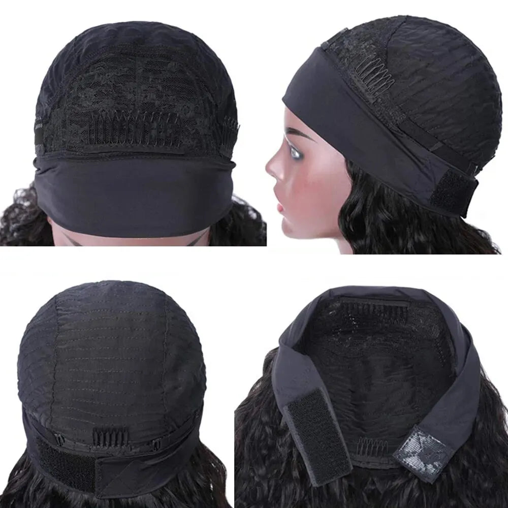 Kinky Straight Human Hair Headband Wig