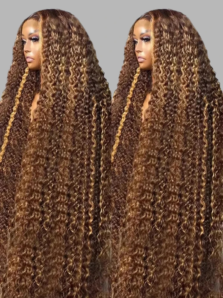 Deep Wave Ombre Highlight - Glueless Lace Frontal Human Hair Ready To Wear Wig