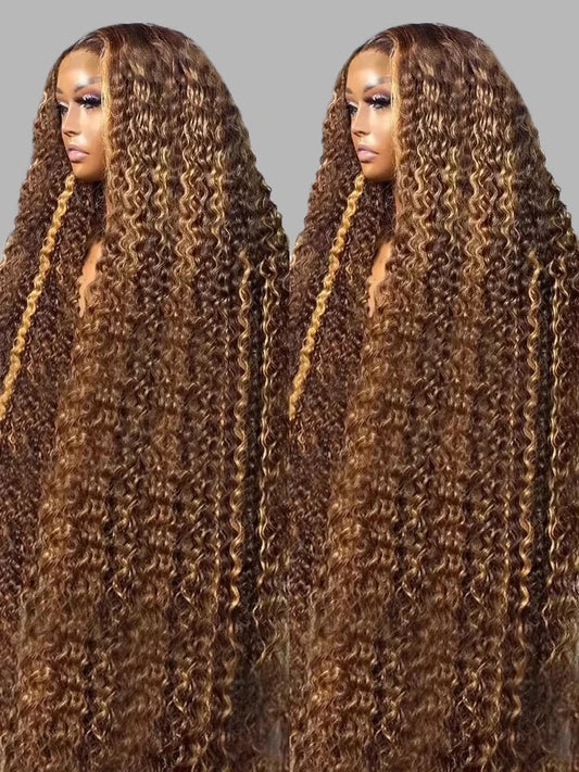 Deep Wave Ombre Highlight - Glueless Lace Frontal Human Hair Ready To Wear Wig