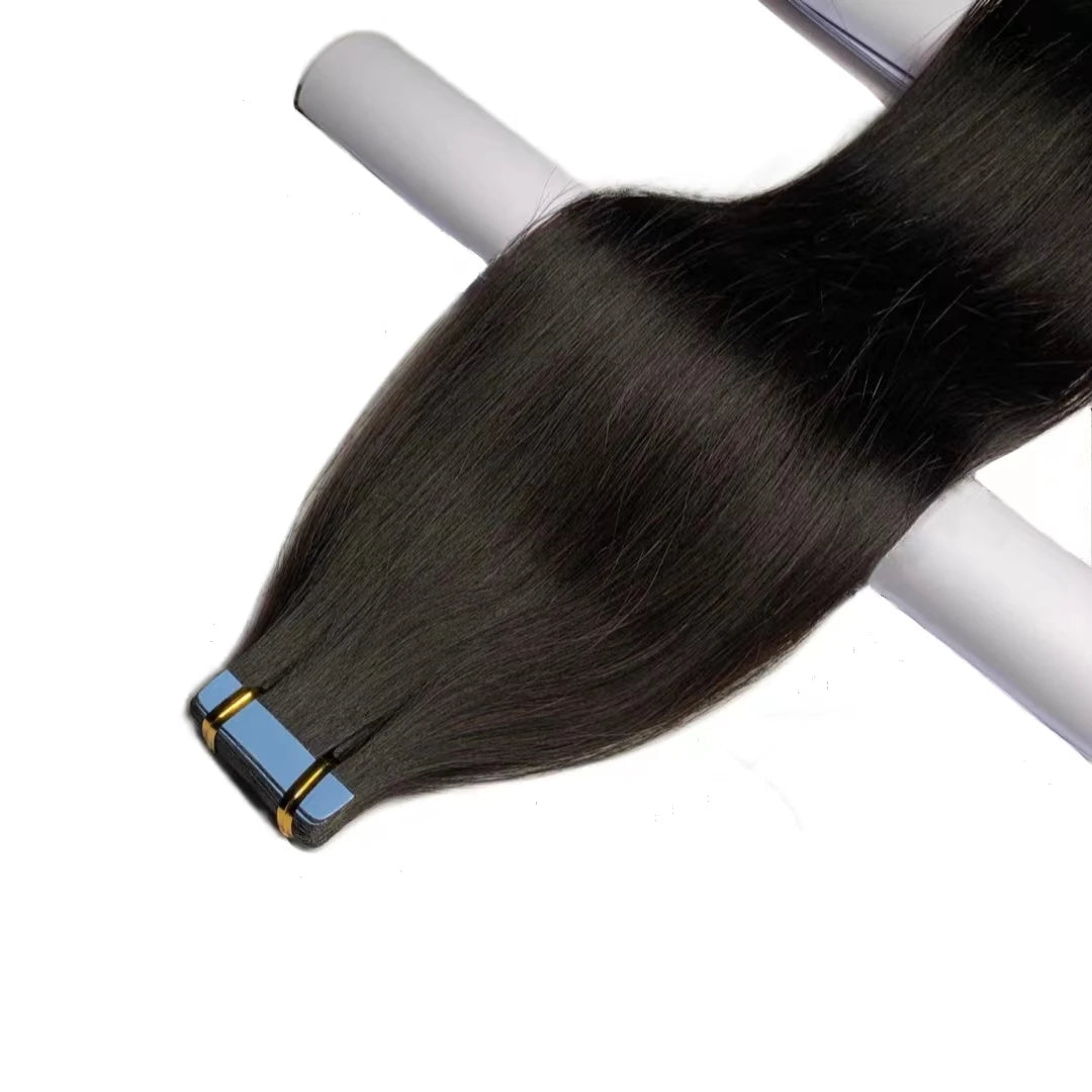 Straight Remy Human Hair Tape - In Extensions In Various Colors