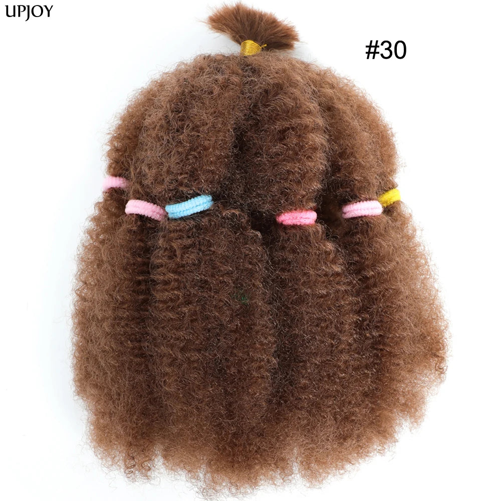 Afro Kinky Curly Marley Synthetic 12inch Hair - Various Colors Available
