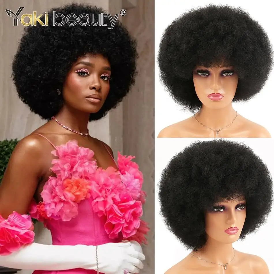 Synthetic Afro Kinky Curly Wigs - Various Colors Available
