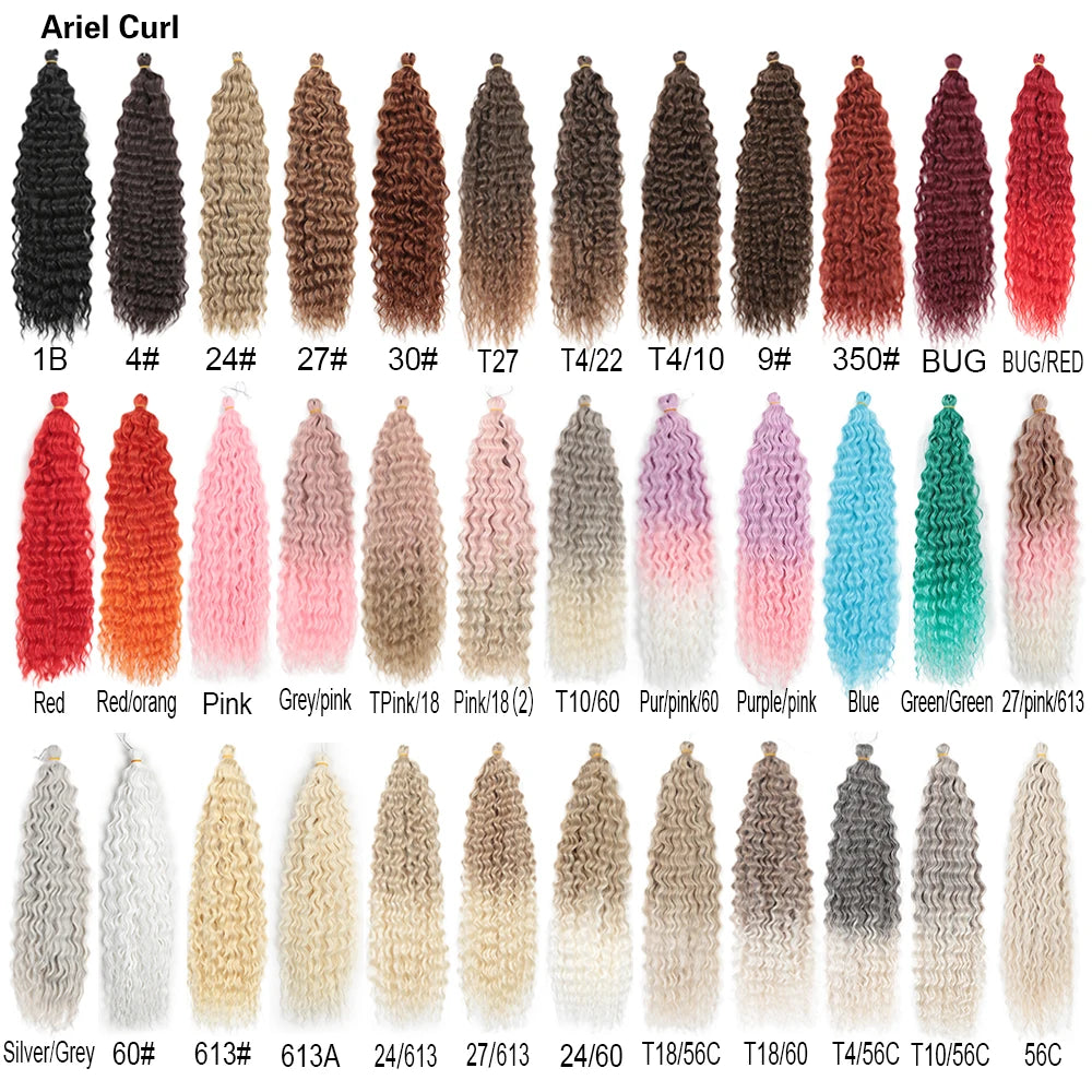 Water Wave Synthetic Crochet Hair - Various Colors Available