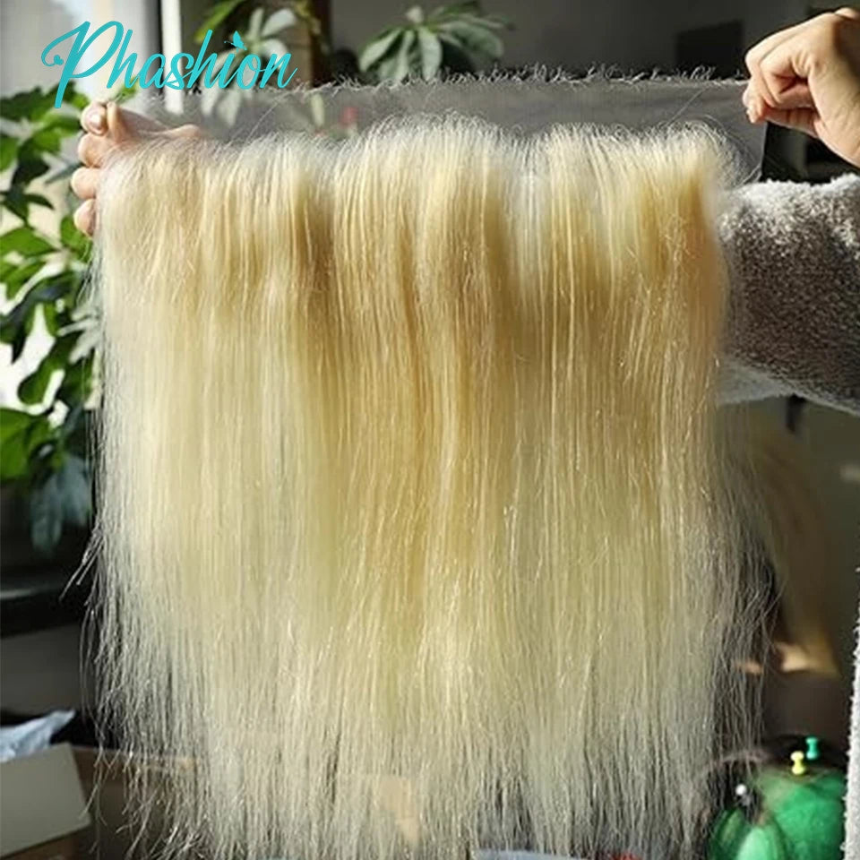 Swiss Closure or HD Lace Frontal 613 Blonde Silky Straight 100% Human Hair