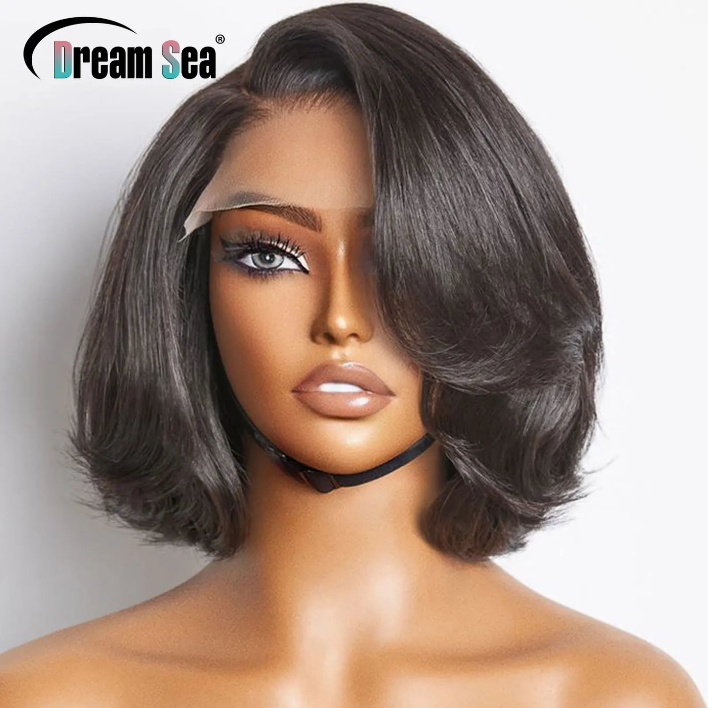 Short Pixie Cut Bob Lace Front Wig -  Blonde Highlight & Natural Colors Available