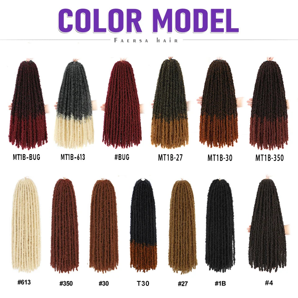 Butterfly Locs Crochet Synthetic Hair - Various Colors Available