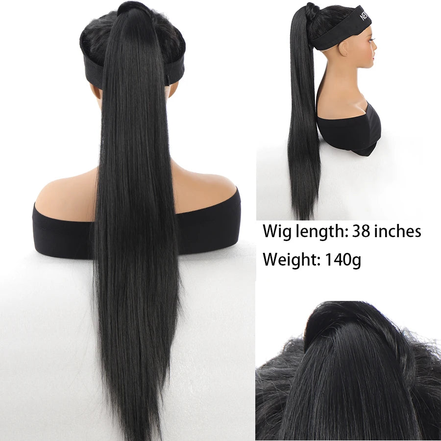 Synthetic Claw Clip In Short Curly Ponytails