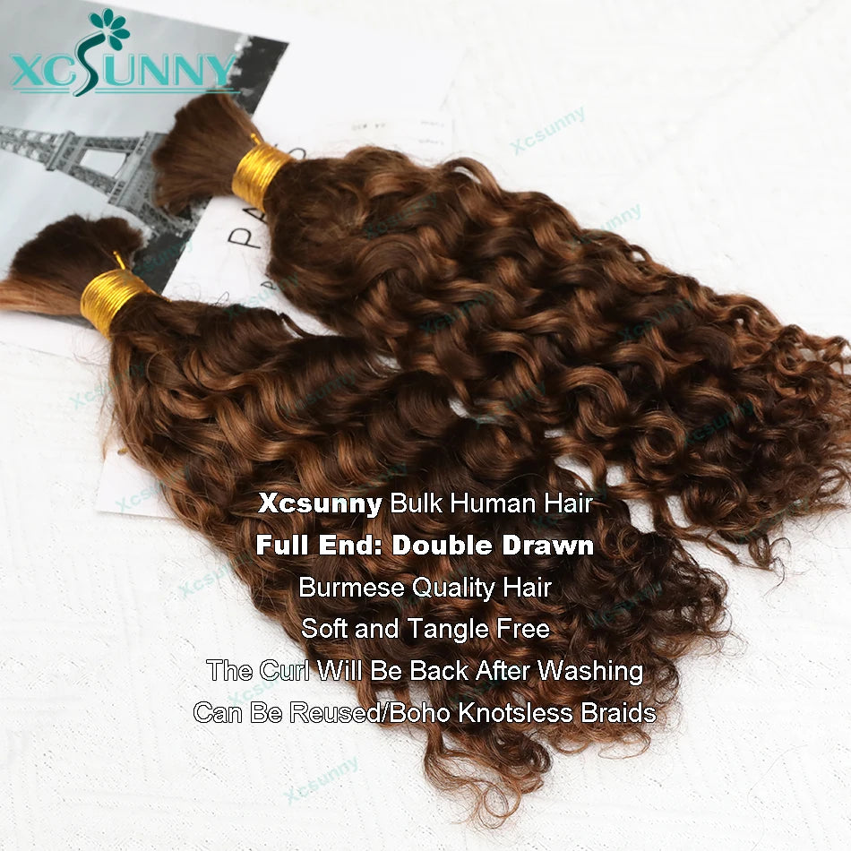 Water Wave Braiding Human Hair - Various Colors Available