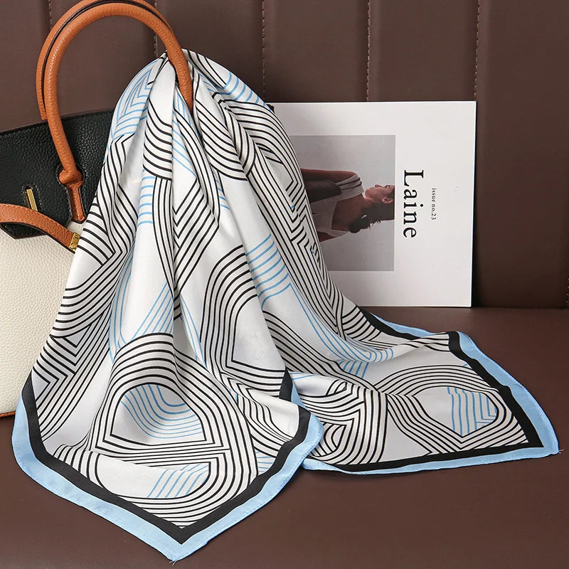 Luxury Print Satin Silk Square Scarfs