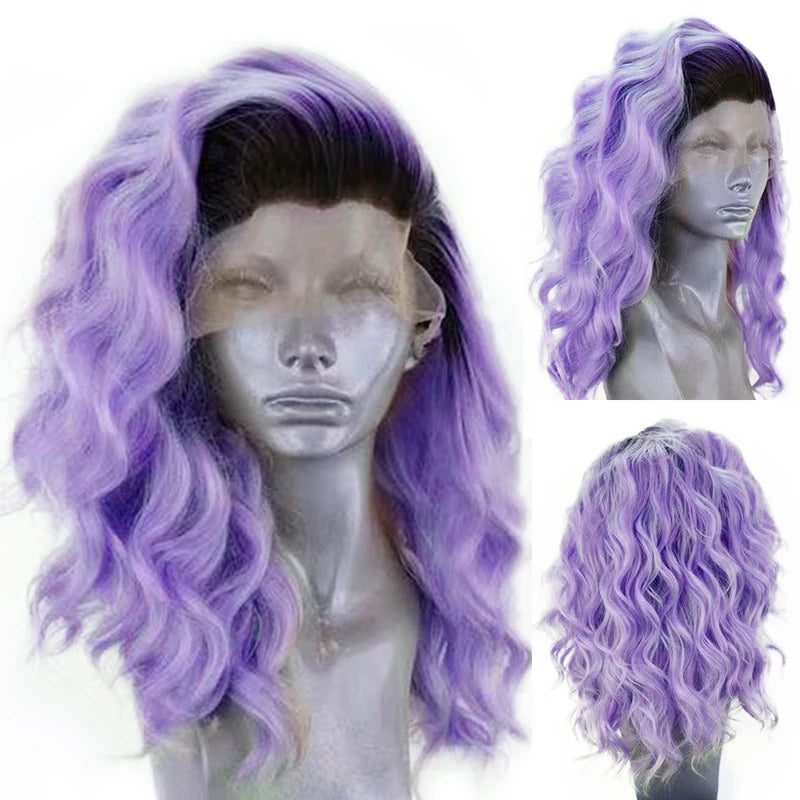 Water Wave Short Synthetic Lace Front Wigs - Various Colors Available