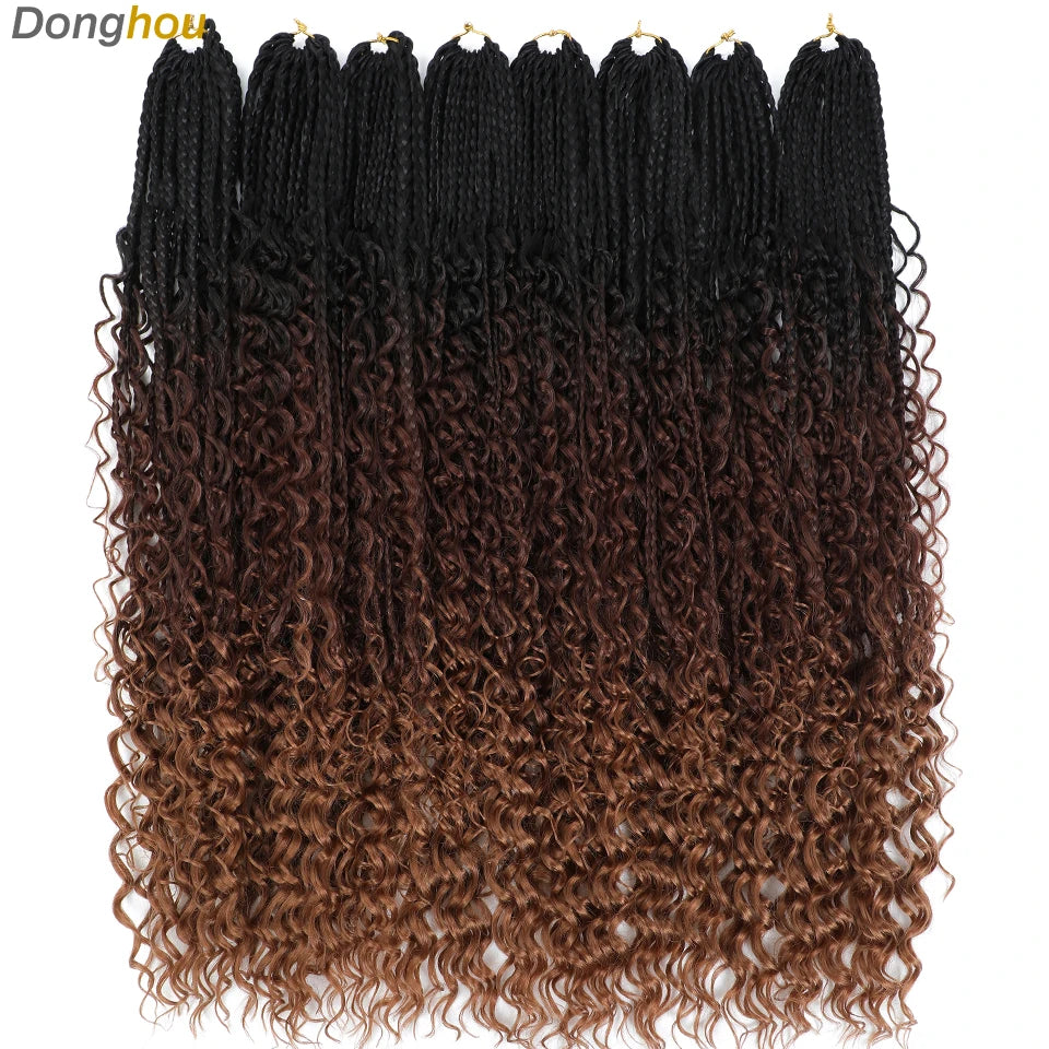 Boho Box Braids Synthetic Crochet Hair