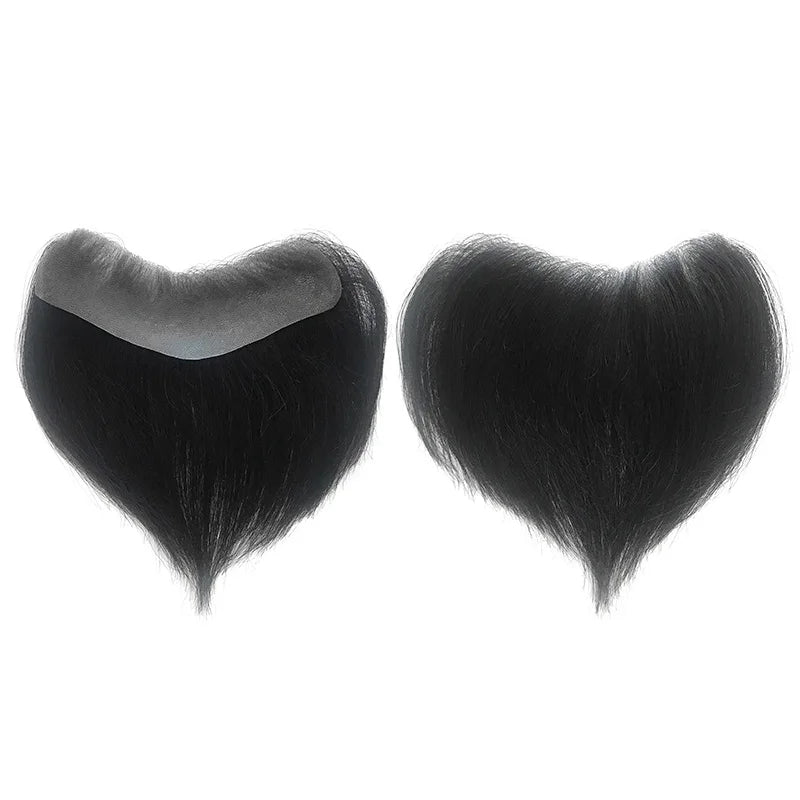 V Frontal Men Toupee Thin Skin PU 2.5x16 V Loop Human Hair Invisible Forehead Hairline