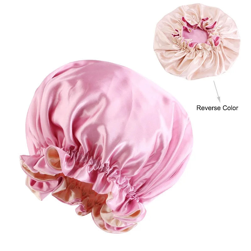 Silk Night Double Layered Bonnet