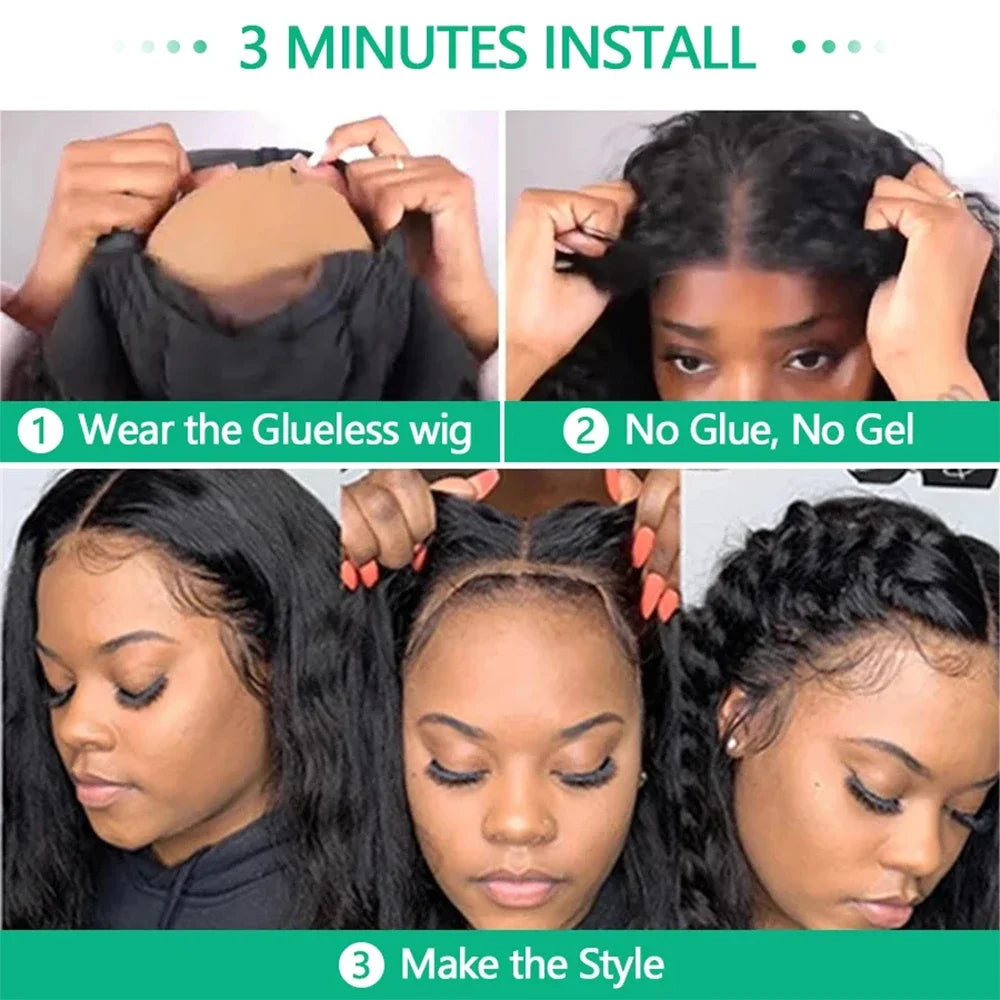 Water Wave - Glueless Precut Ready To Wear Human Hair Wig