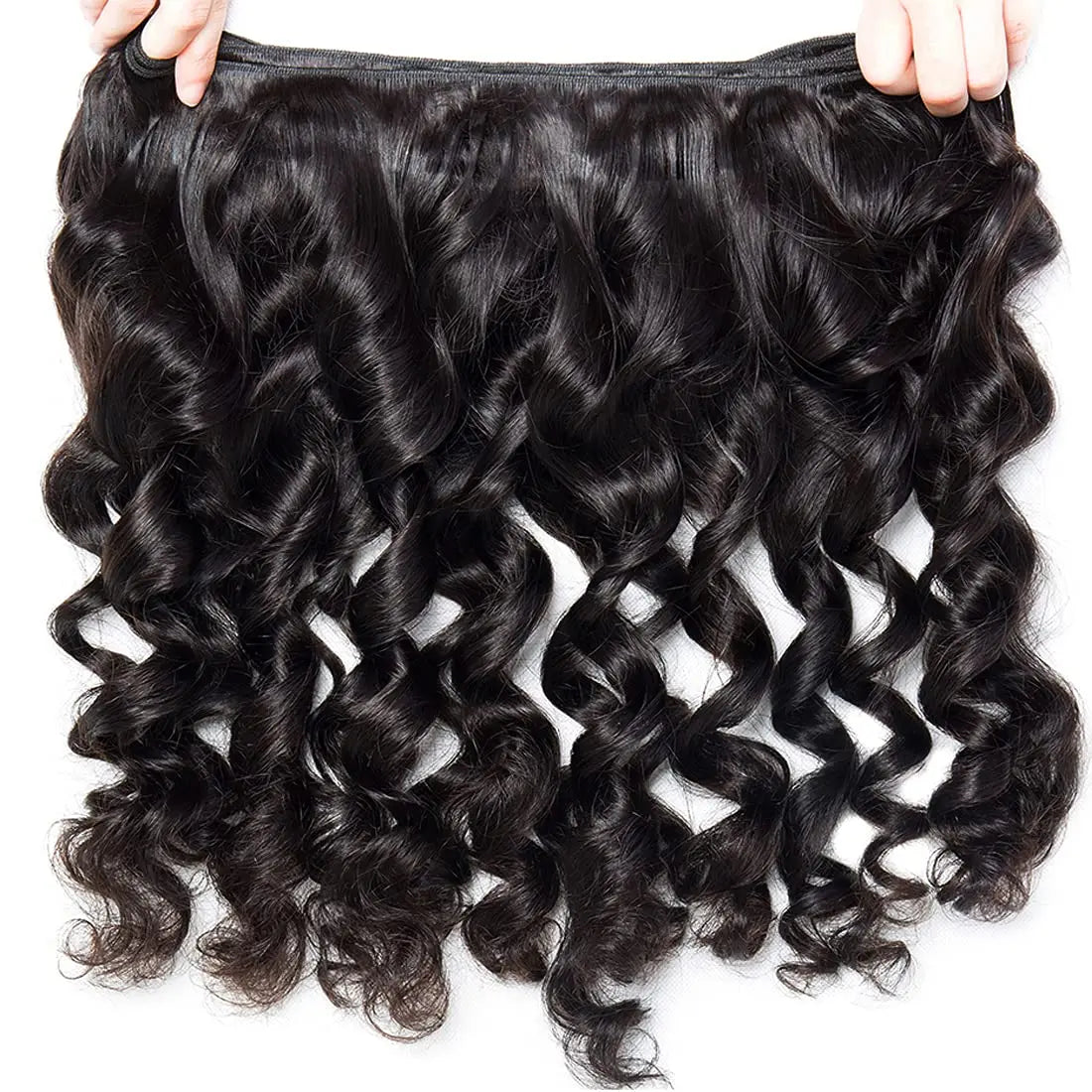 Loose Wave Human Hair Bundles With Lace Closure - Various Lengths