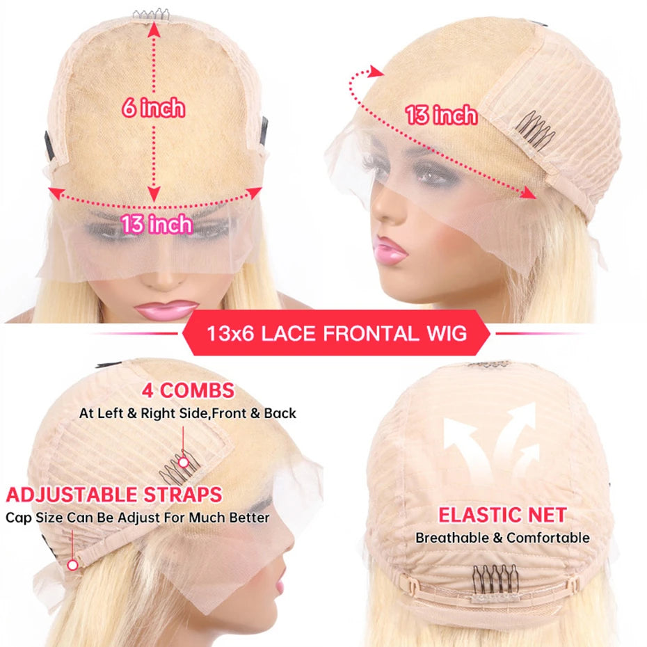 Silver Grey Brazilian Bone Straight or Body Wave - Pre Plucked Lace Front Human Hair Wig