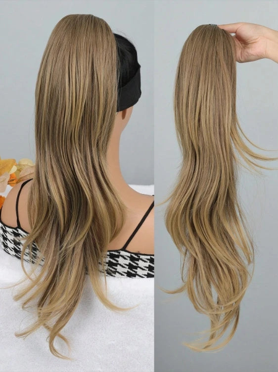 Synthetic Claw Clip In Short Curly Ponytails