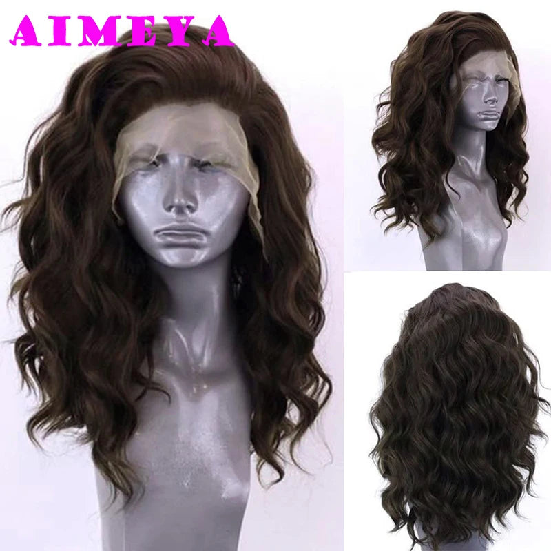 Water Wave Short Synthetic Lace Front Wigs - Various Colors Available