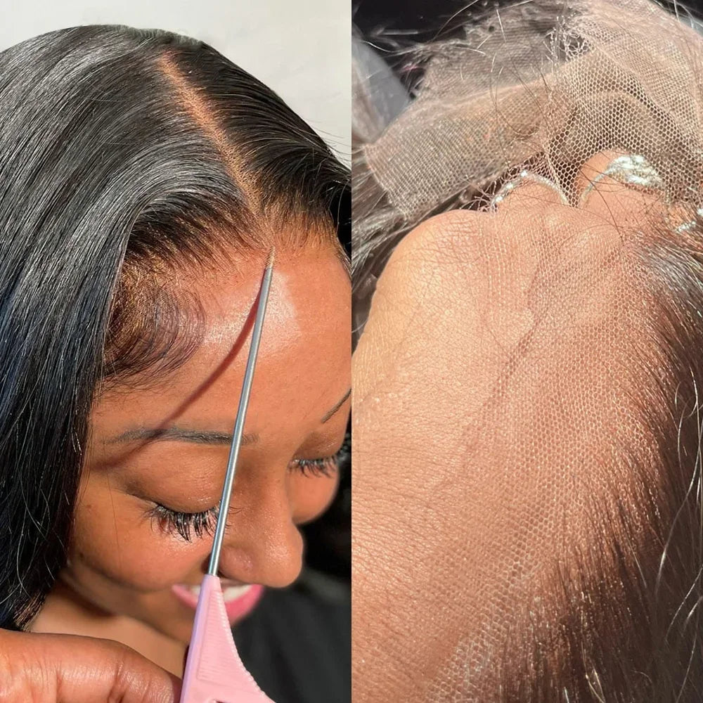 Deep Curly PrePlucked Natural Hairline - Invisible HD Lace Frontal (Human Hair)
