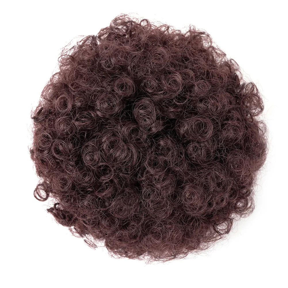 Afro Kinky Curly Puff Drawstring Synthetic Bun Ponytail