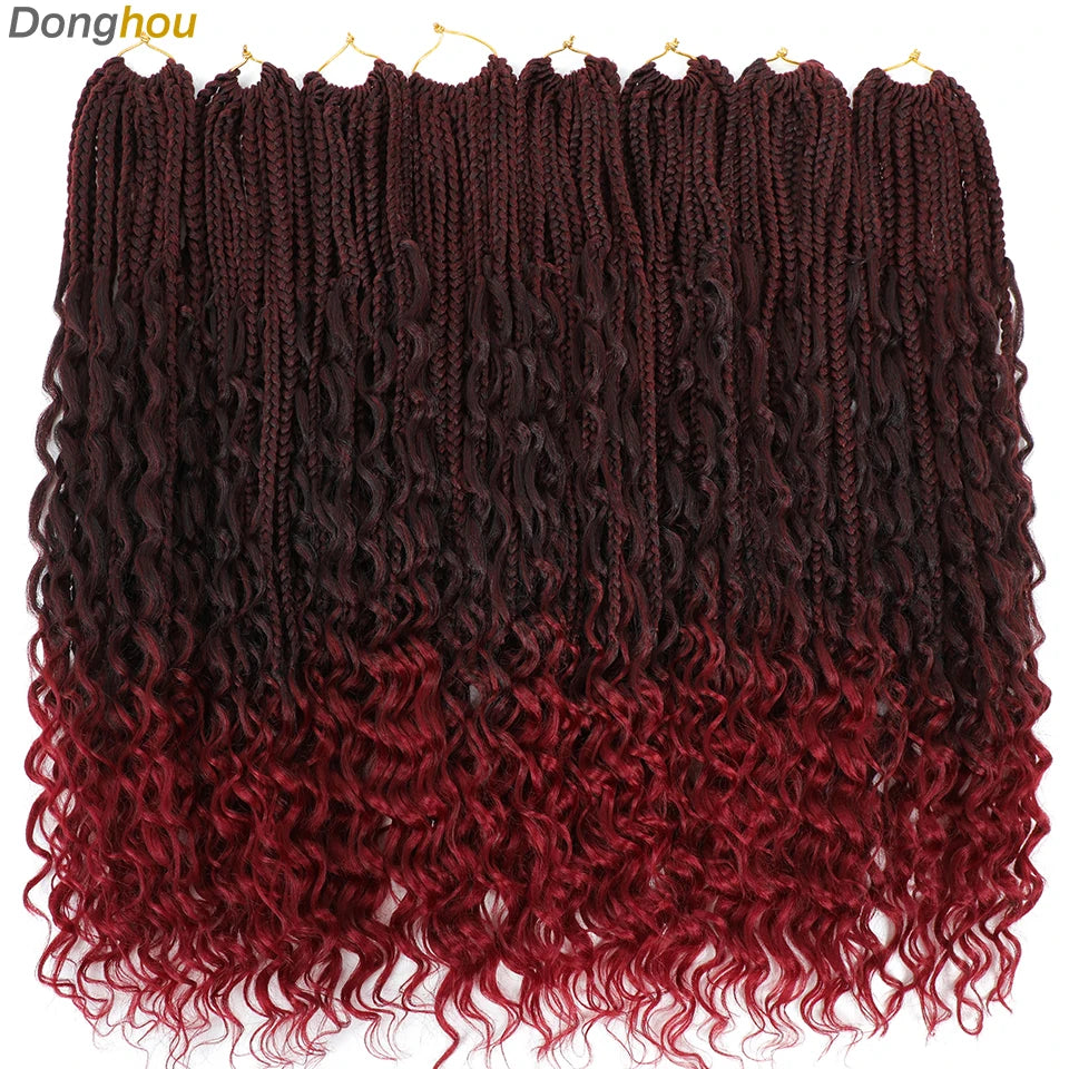 Boho Box Braids Synthetic Crochet Hair