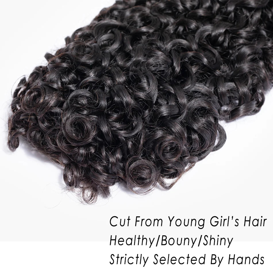 Deep Curly Brazilian Unprocessed Human Hair Weave Bundles