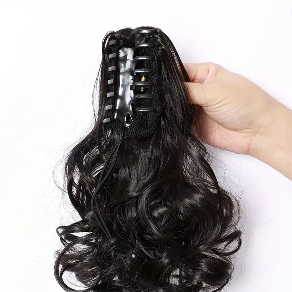 Curly Body Wave Synthetic Clip In Ponytails - Various Options Available