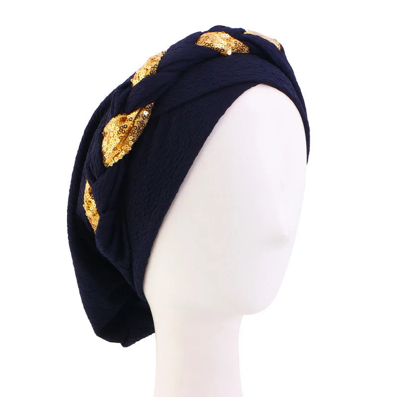 Women's Pleated Turbans in Various Colors