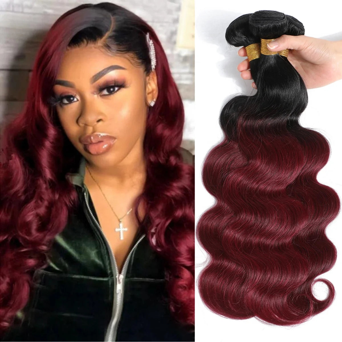 Ombre Body Wave 100% Unprocessed Virgin Brazilian Human Hair