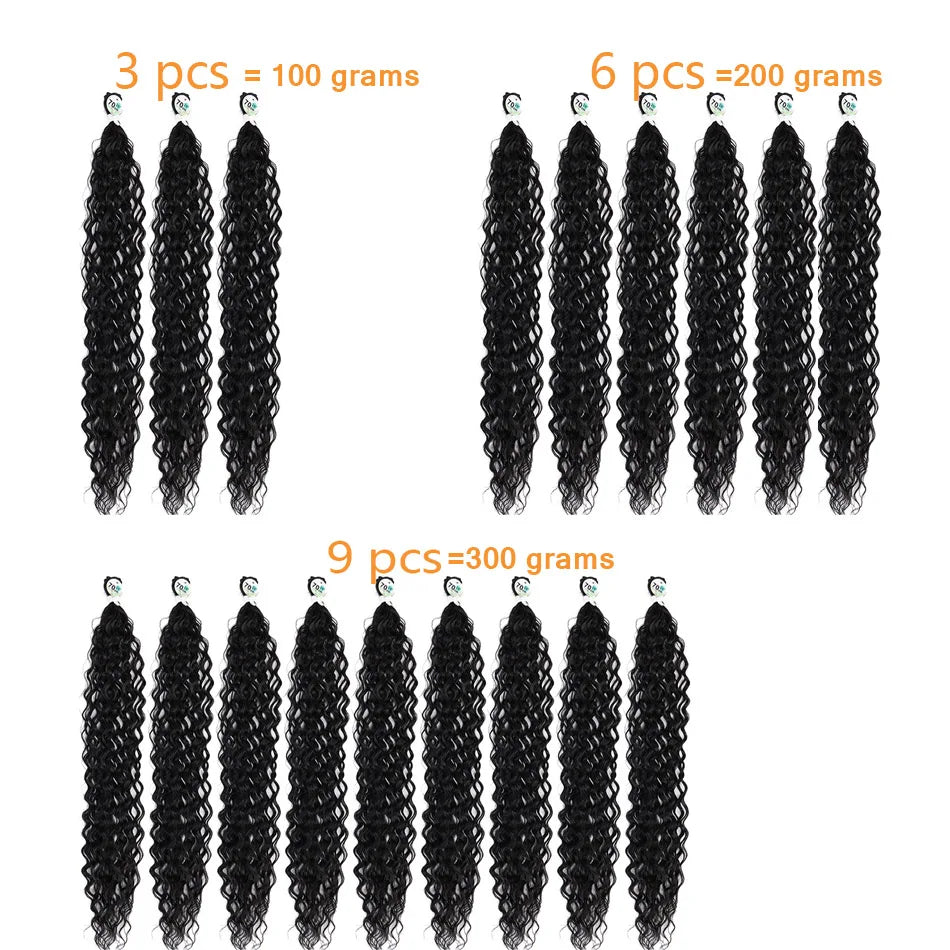 Kinky Curly Bundles Synthetic Hair - Various Colors Available