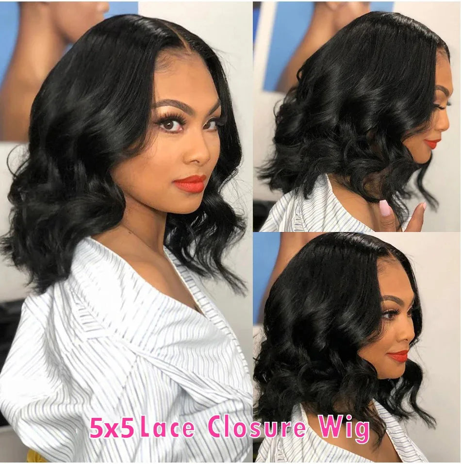 Body Wave Bob - Transparent Lace Frontal Human Hair Wig