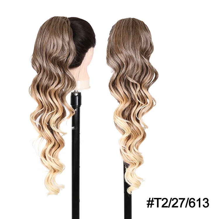 Long Synthetic Clip In Drawstring Ponytails - Various Options Available