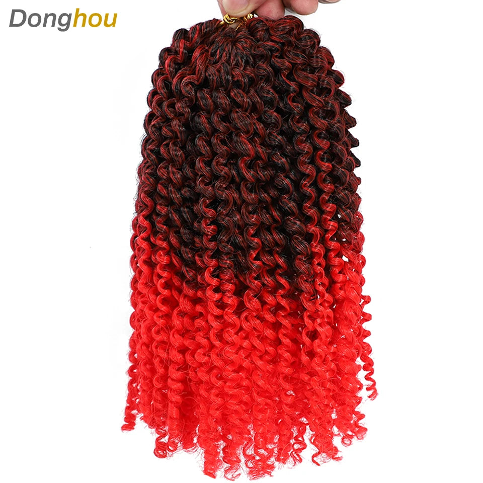 8 Inch Curly Passion Twist Synthetic Crochet Hair - Various Colors Available