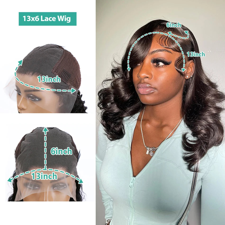 Short Body Wave Bob - Glueless HD Transparent Lace Frontal Human Hair Wig