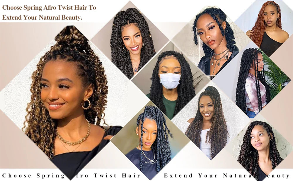 Afro Kinky Marley Twist Braiding /Crochet Synthetic Hair - Various Colors Available