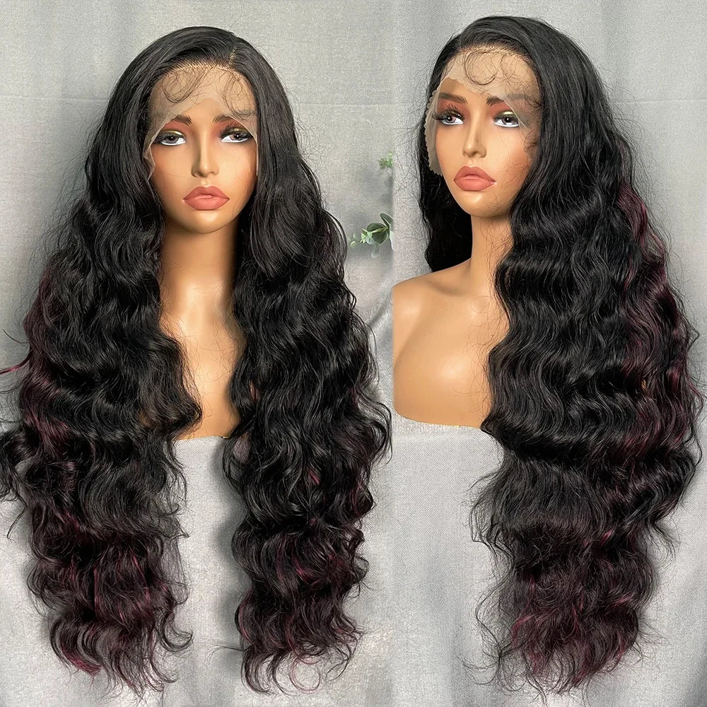 Synthetic Body Wave Lace Front Wigs With Baby Hair - Various Colors Available
