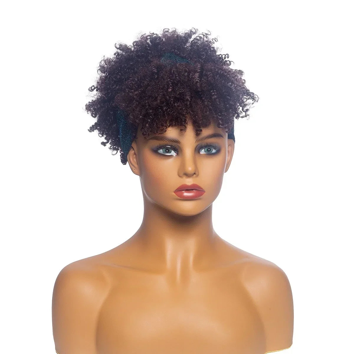 Synthetic Short Kinky Curly Headband Wigs - Various Colors Available