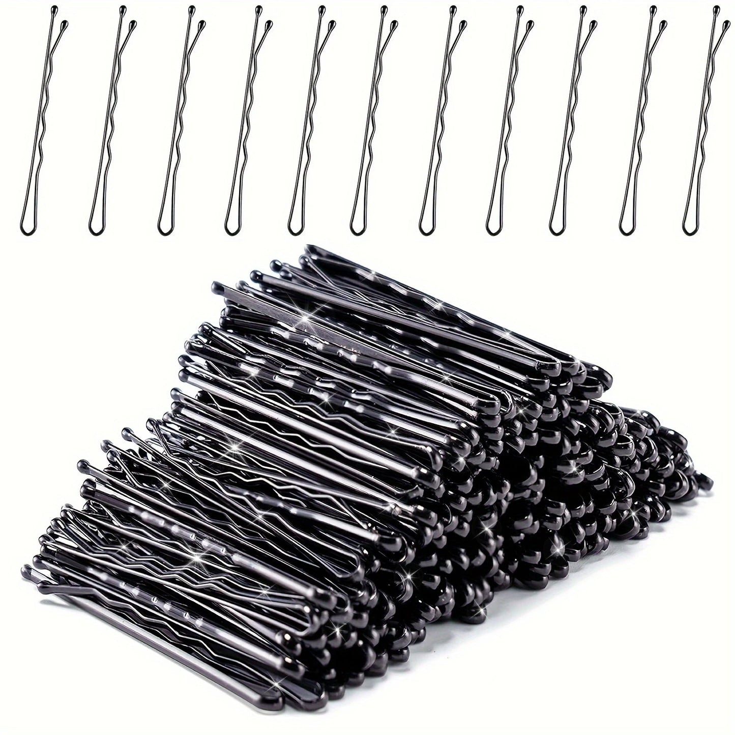 50/100pcs Classic Black 2.17inch Alloy Bobby Pins