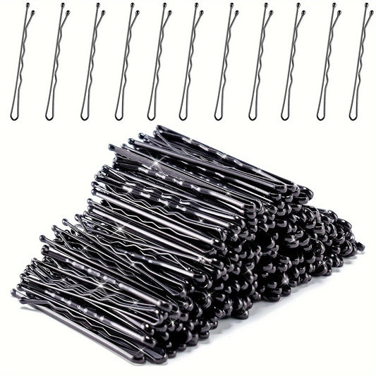 50/100pcs Classic Black 2.17inch Alloy Bobby Pins