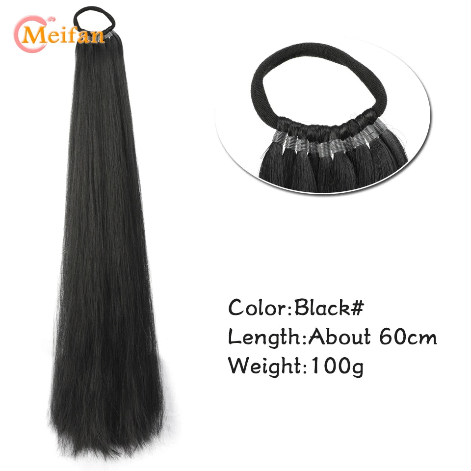24 Inch Synthetic Hair Ponytail Extensions - Various Colors Available