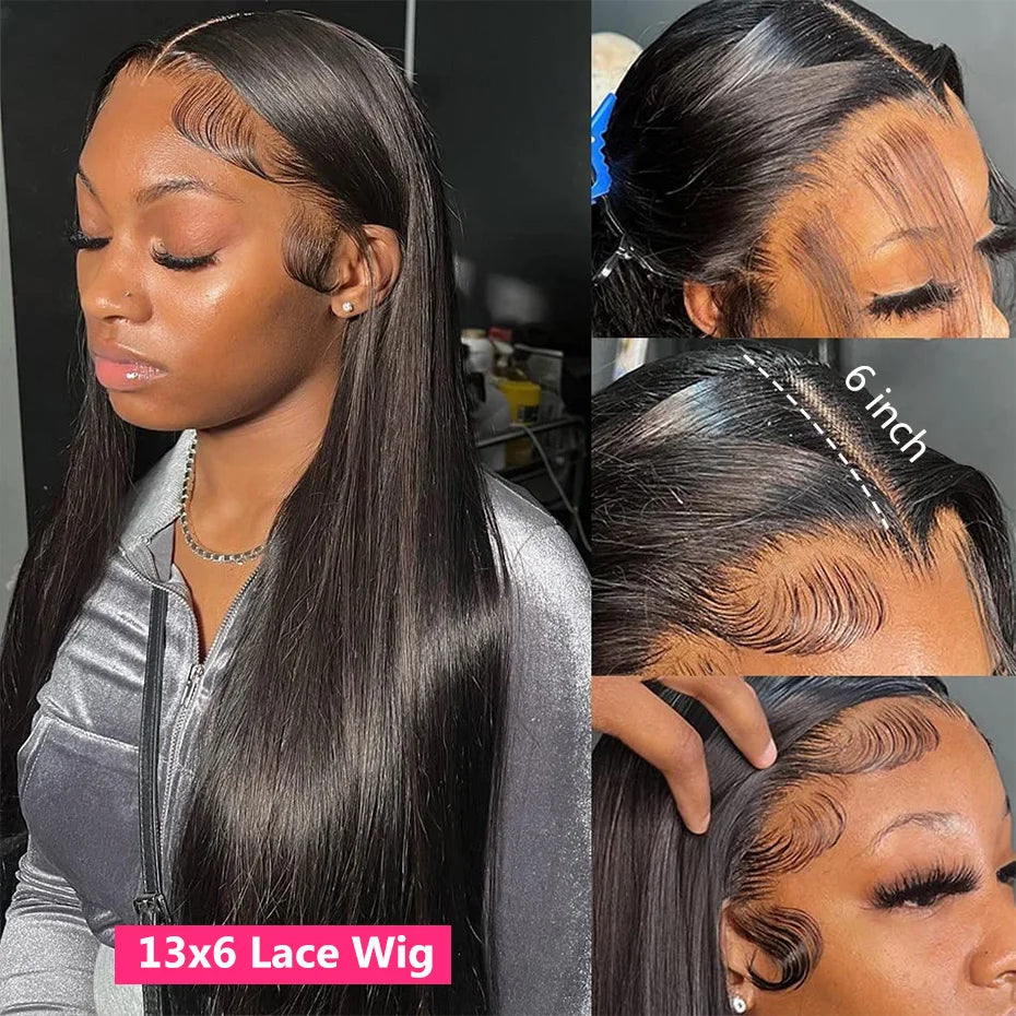 Straight - Transparent 360 Lace Glueless Human Hair Wig