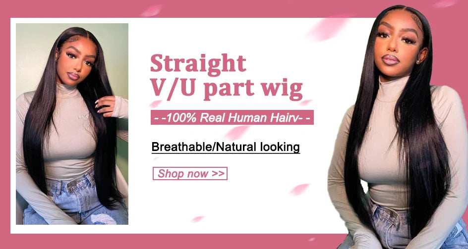 Short Bob Yaki Straight U & V Part Human Hair Wig